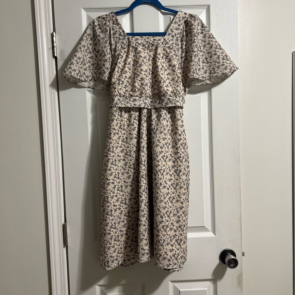 Roolee MOM Storybook Ending Floral Cream Dress